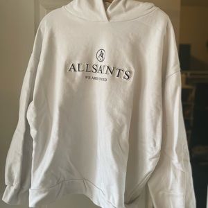 AllSaints White oversized hoodie